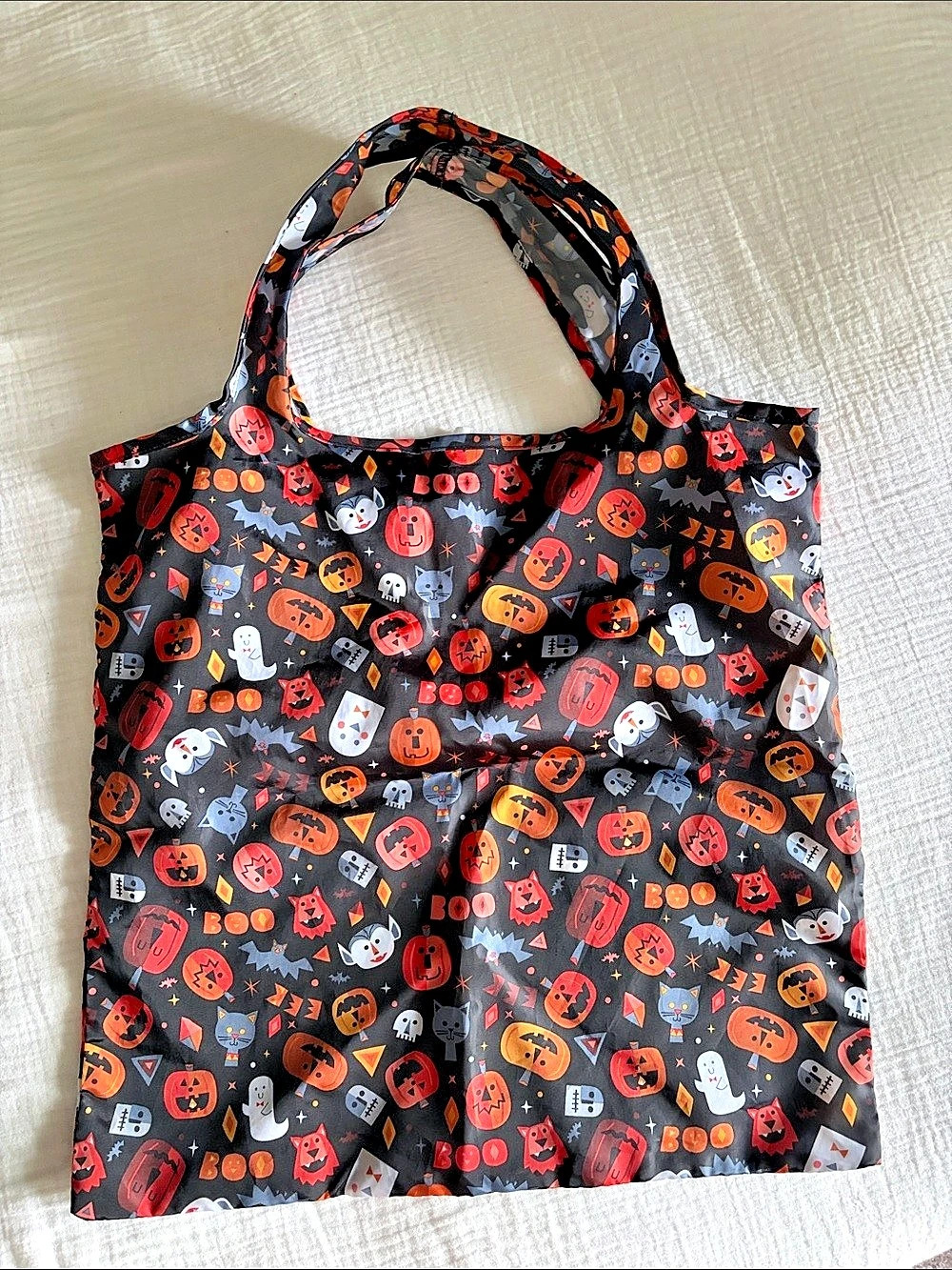 Pumpkin Patch Tote in Black & Orange